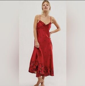 Free People - FP Intimately On My Own Floral Printed Maxi Dress, size L, NWOT